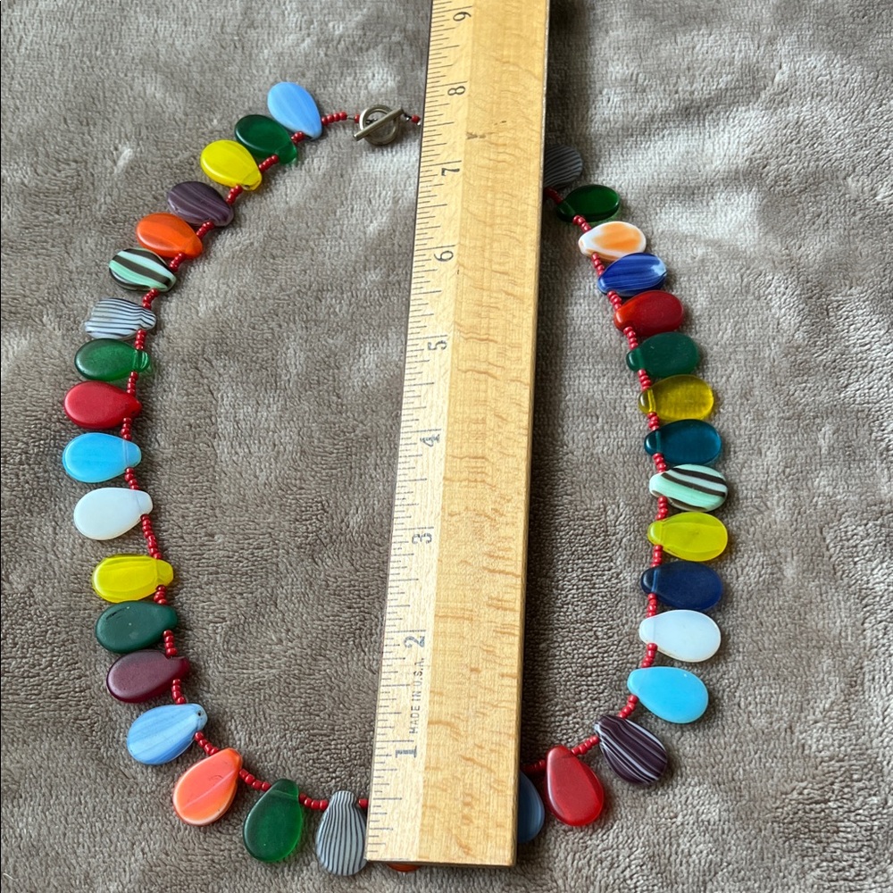 Vintage Mali Glass Necklace, Wedding Bead, Bohemian (Czech) - Picture 6 of 8